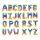 Betű lufi 14" 35cm szivárvány, rainbow fólia betű, P betű, levegővel tölthető