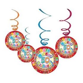   Boldog születésnapot! függő dekoráció, Boldog 50. szülinapot!, 33336