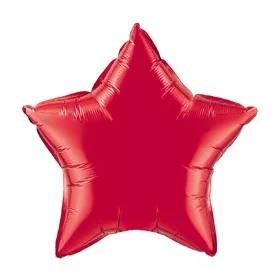 Egyszínű csillag lufi 20" 50cm Piros csillag, 12626 