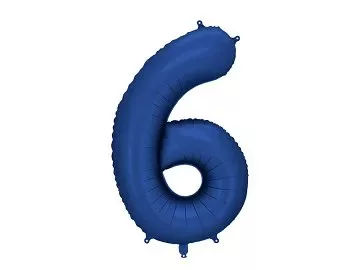 Számos lufi 34" 86cm óriás Sötétkék szám 6-os