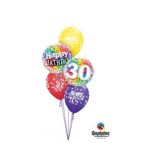   Héliumos luficsokor szülinapra, 30-as - INGYENES GLS szállítással