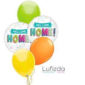   Héliumos luficsokor Welcome Home - INGYENES KISZÁLLÍTÁSSAL