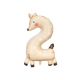   Számos lufi 34" 86cm óriás állatos szám, számjegy 2-es, őzike