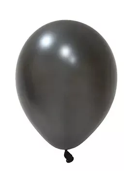 BALONEVI lufi, 12" 30cm, 100db/cs, Metallic Black, Metál fekete