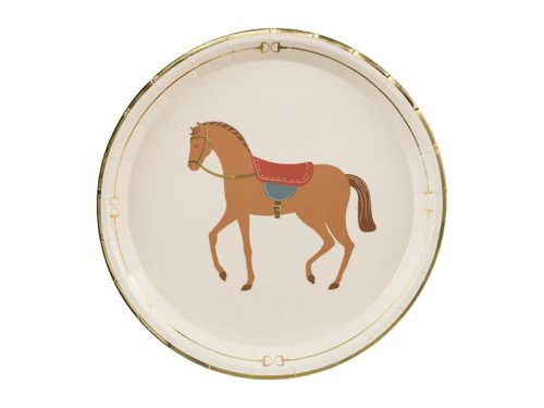 Papírtányér 23cm 6db Lovas