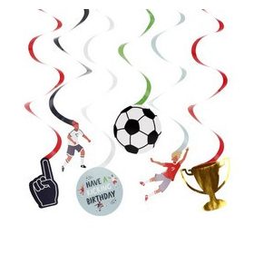 Foci, Football, függő dekor 6db