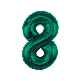   Számos lufi 34" 86cm óriás sötétzöld, szám, számjegy 8-as