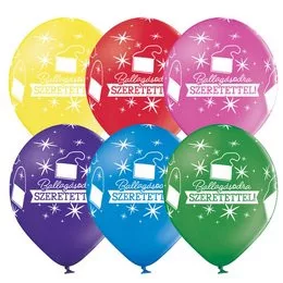 Ballagási latex lufi 11" 28cm Ballagásodra szeretettel!, 6db