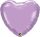 Egyszínű szív fólia lufi 18" 45cm Pearl Lavender, gyöngyház levendula szív, 