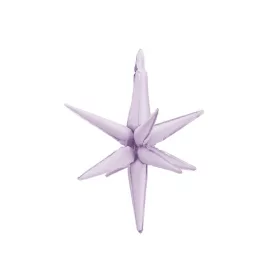   Egyszínű nagy csillag fólia lufi 3D 27,5" 70 cm lila csillag, csak levegővel tölthető