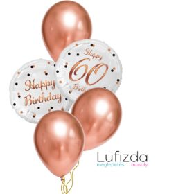   Héliumos luficsokor szülinapra - 60-as - INGYENES GLS szállítással
