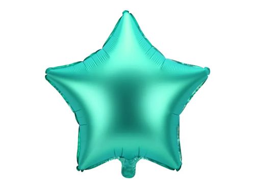 Egyszínű csillag fólia lufi 19" 48cm zöld csillag 