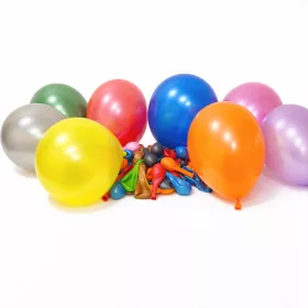   BALONEVI lufi, 12" 30cm, 100db/cs, Metallic Assorted, vegyes színek