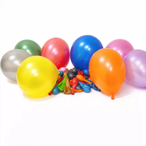 BALONEVI lufi, 12" 30cm, 100db/cs, Metallic Assorted, vegyes színek