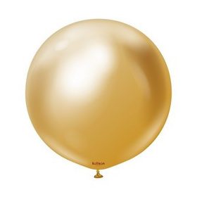 Óriás latex léggömb 24" 60cm chrome, króm, arany