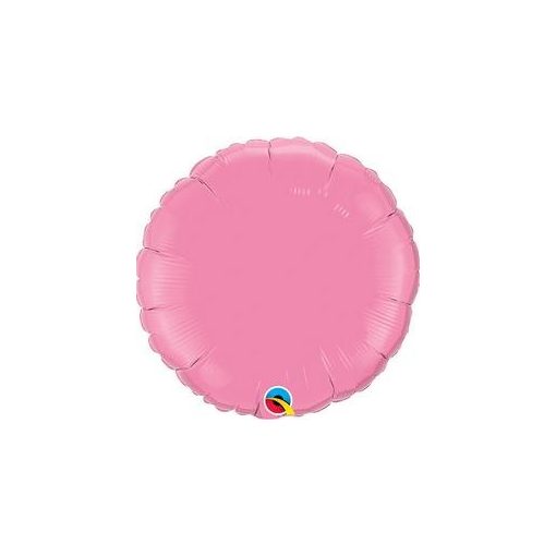 Egyszínű kerek fólia lufi 18" 45cm Rózsaszín, 12910, héliummal töltve