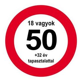   Tábla sebességkorlátozó számmal 40cm 50-es számmal, 21823