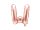Betű lufi 14" 35cm rosegold fólia betű, W betű, levegővel tölthető