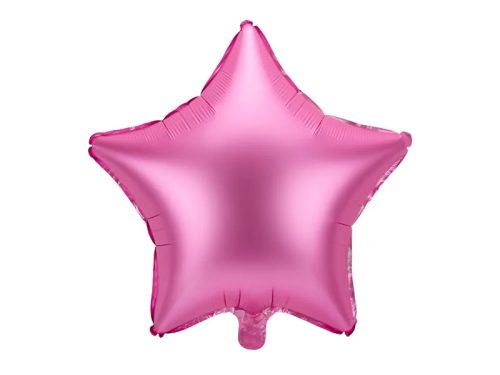 Egyszínű csillag fólia lufi 19" 48cm Pink csillag 