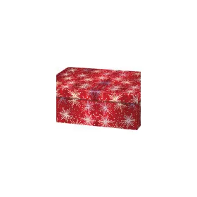 Karácsonyi díszdoboz, Piros mintás, T3, 24x16x9 cm