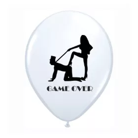   Legénybúcsúra, lánybúcsúra latex lufi 11" 28cm  6db Game over