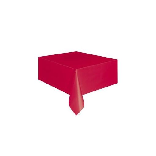 Műanyag asztalterítő 137x274cm piros, p5094