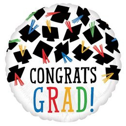 Ballagási fólia lufi 18" 45cm Congrats Grad
