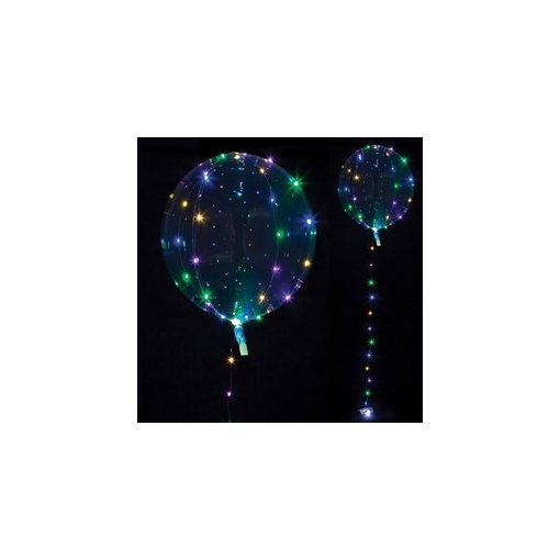 Buborék lufi 40cm, színes led világítással, héliummal töltve, n8284311