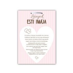 Tábla, Lányok esti imája