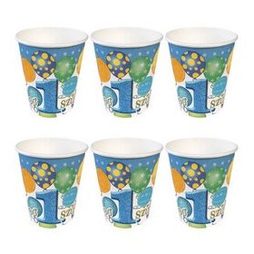 Papírpohár 2,5dl, 6db, Boldog 1. szülinapot, m24527