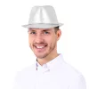 Kalap, műbőr hatású, Ezüst