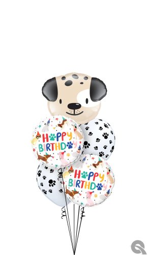 Héliumos luficsokor szülinapra, kutya, Happy Birthday - INGYENES KISZÁLLÍTÁSSAL