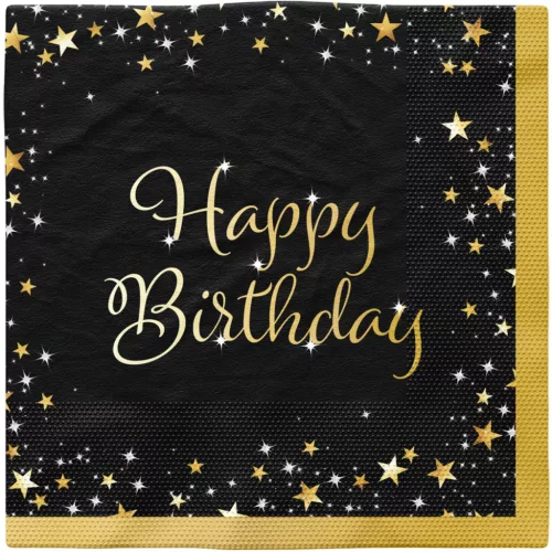 Szalvéta 33x33cm Happy Birthday