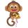 Óriás fólia lufi 36" 91cm majom, n3457301