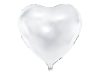 Egyszínű szív fólia lufi 18" 45cm Fehér szív