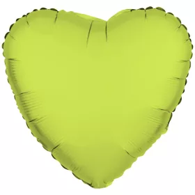 Egyszínű szív lufi 18" 45cm Neon Sárga