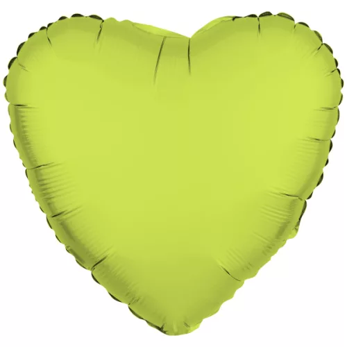 Egyszínű szív lufi 18" 45cm Neon Sárga