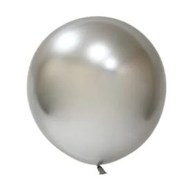   BALONEVI Latex lufi 24" 60cm, 3db/cs, Krom Silver, Króm Ezüst