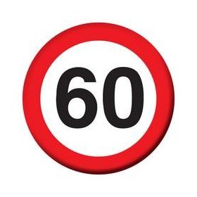   Kitűző számos, Sebességkorlátozó számmal, 60-as, 30458