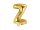 Betű lufi 14" 35cm arany fólia betű, Z betű, levegővel tölthető