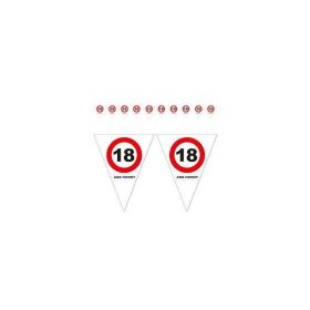 Zászlófüzér 18-as számmal, 5m, Sebességkorlátozó