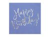 Szalvéta 33x33cm Happy Birthday, elegáns, 20db, kék