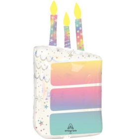 Szülinapi lufi 28" 71cm óriás Happy Birthday, torta