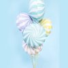 Candy, nyalóka, cukorka fólia lufi 18" 45cm Lollipop, zöld, héliummal töltve