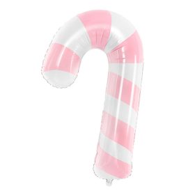   Óriás fólia lufi 32" 82cm cukorka alakú, pink csíkos, candy