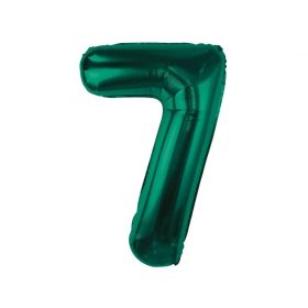   Számos lufi 34" 86cm óriás sötétzöld, szám, számjegy 7-es