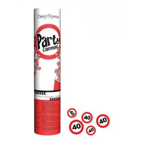   Konfetti ágyú, 20cm-es, 40-es számmal, sebességkorlátozó