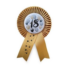 Szalagos számos kitűző, 18-as, elegáns, 24930