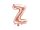 Betű lufi 14" 35cm rosegold fólia betű, Z betű, levegővel tölthető