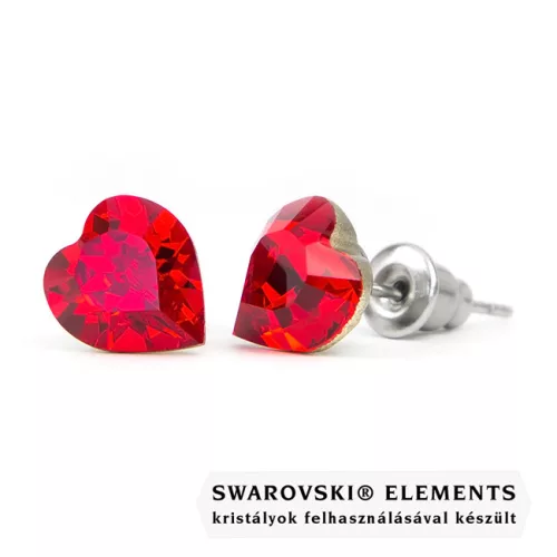 SWAROVSKI krisztály szív fülbevaló